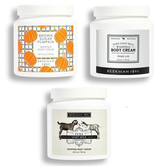 Beekman 24oz MEGA Jumbo size Whipped Body Cream Sugar Pumpkin Fresh Air Pure - Picture 5 of 5